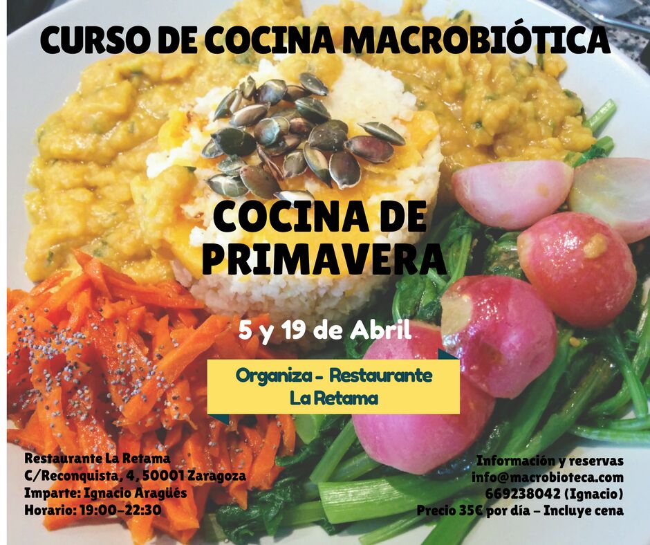 curso cocina macrobiotica primavera macrobioteca zaragoza