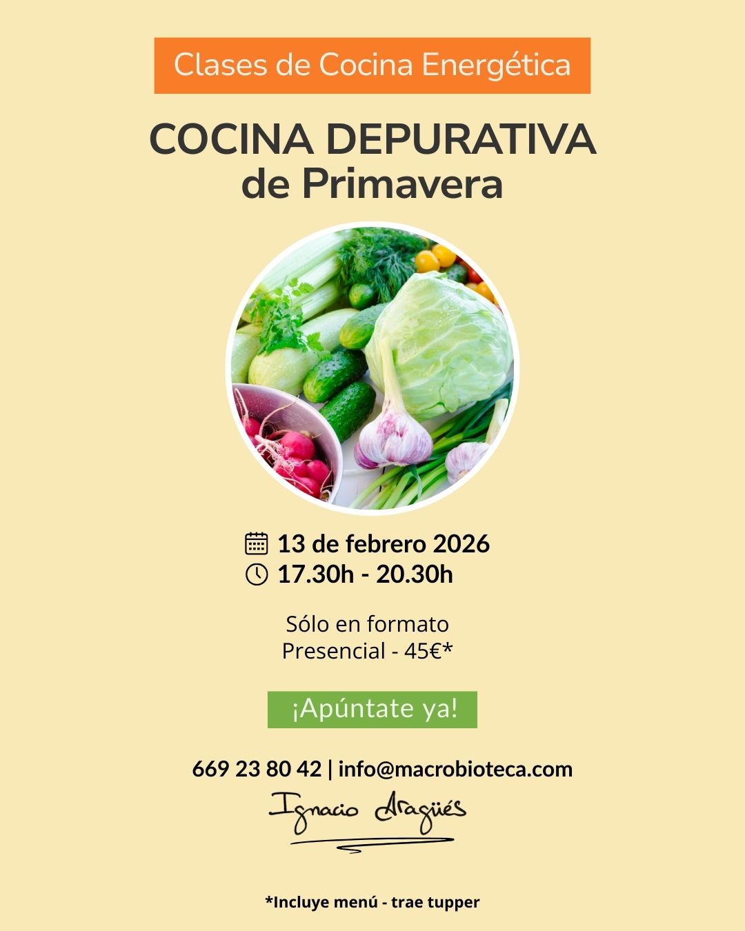 CURSO DE COCINA DEPURATIVA DE PRIMAVERA (PRESENCIAL) 13 FEB 2026 - Imagen 2